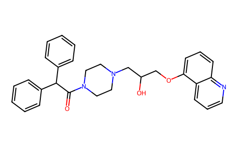 Ethanone,1-[4-[2-hydroxy-3-(5-quinolinyloxy)propyl]-1-piperazinyl]-2,2-diphenyl- 129716-58-1